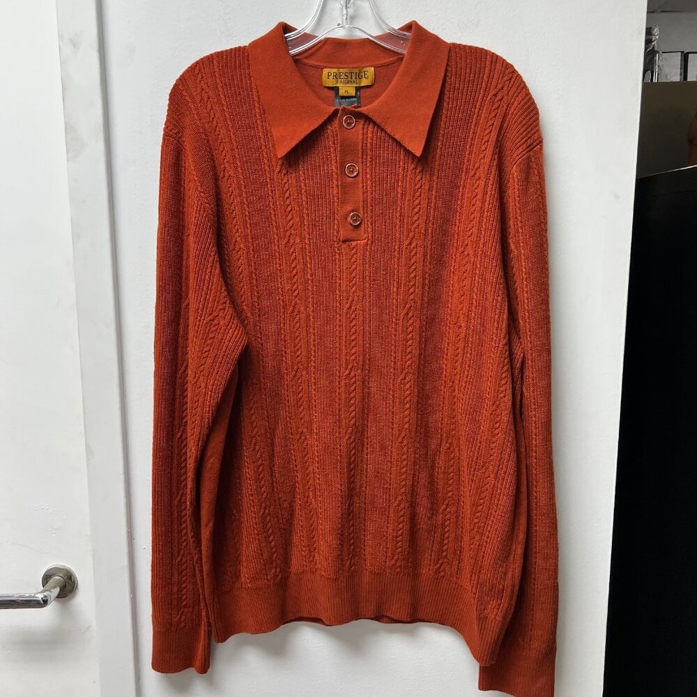 Burnt Orange Collared Sweater